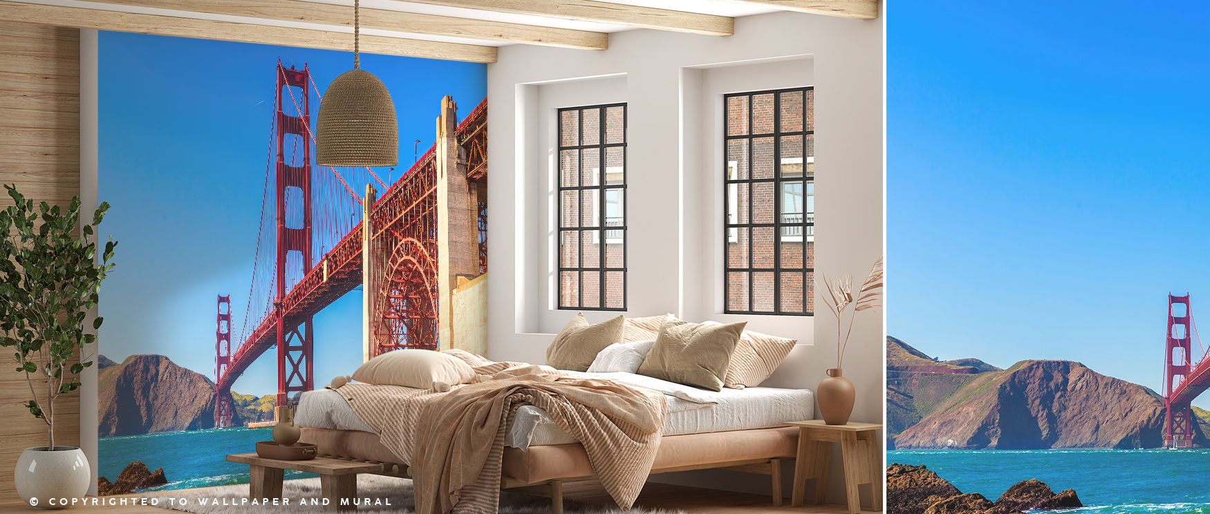 The San Francisco Golden Gate Bridge Wallpaper glows with iconic artistry, vivid tones layered in brilliance enrich interiors with atmosphere of refinement, surrounding bedrooms, living rooms, or offices with artistry and timeless charm. 