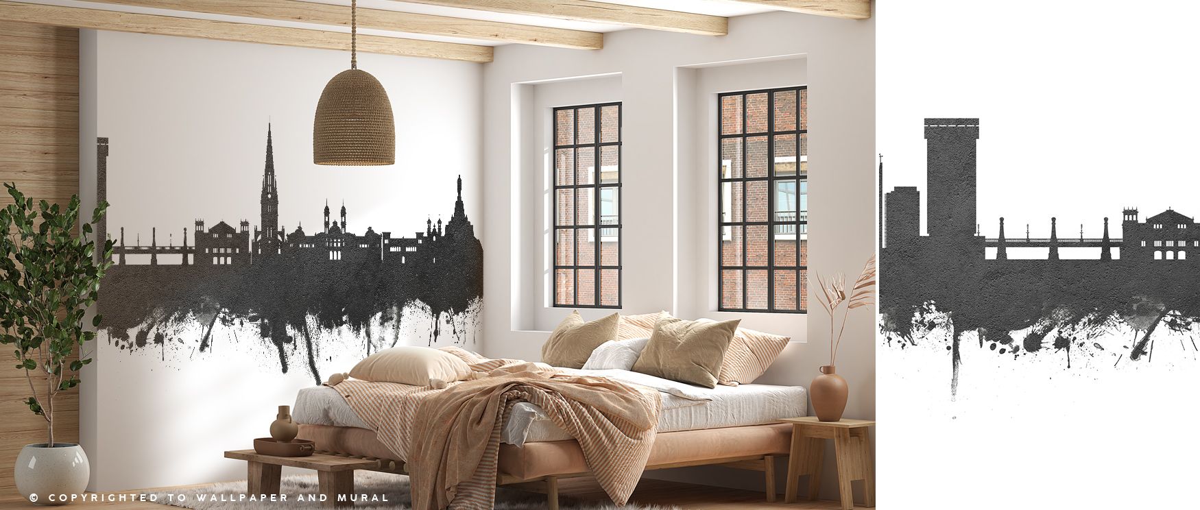 Refined rhythm defines the San Sebastian Spain Skyline Black & White Wallpaper, tones layered in balance enrich interiors with atmosphere of sophistication, surrounding bedrooms, hallways, or offices with artistry that inspires timeless calm. 