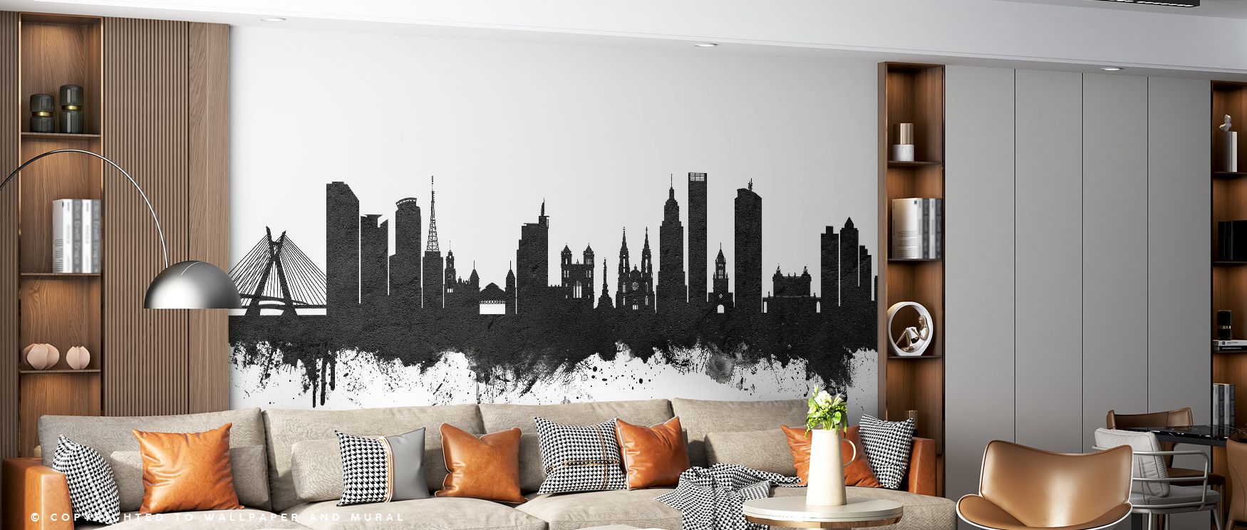 Striking contrasts define São Paulo Brazil Skyline Wallpaper, silhouettes unfolding with clarity across offices, interiors shaped by cultural resonance, walls enriched with artistry that carries sophistication and timeless presence. 