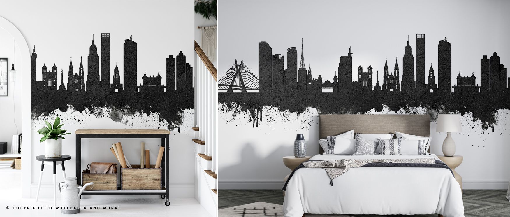 Reflective charm radiates in São Paulo Brazil Skyline Wallpaper, silhouettes rising in bold rhythm, enriching living rooms with cultural identity, interiors filled with timeless resonance and walls layered in sophisticated elegance. 