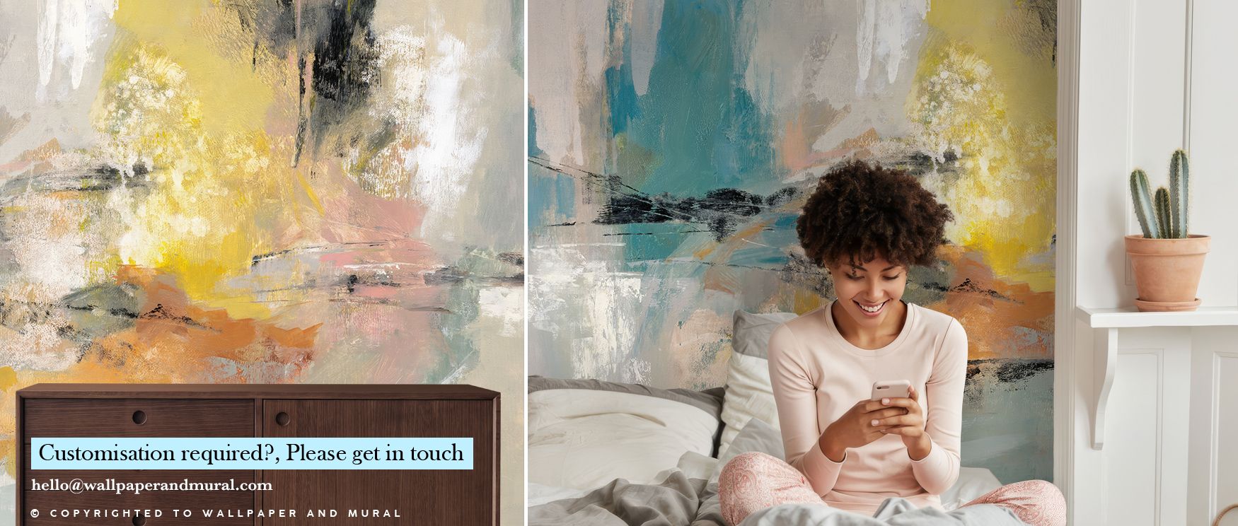 Across the Sea And Land Landscape on Canvas Wallpaper, hues of blue melt into earthy warmth, bringing an endless horizon indoors, filling offices or creative retreats with balance, textured transitions reflecting the gentle rhythm of nature, surrounding s