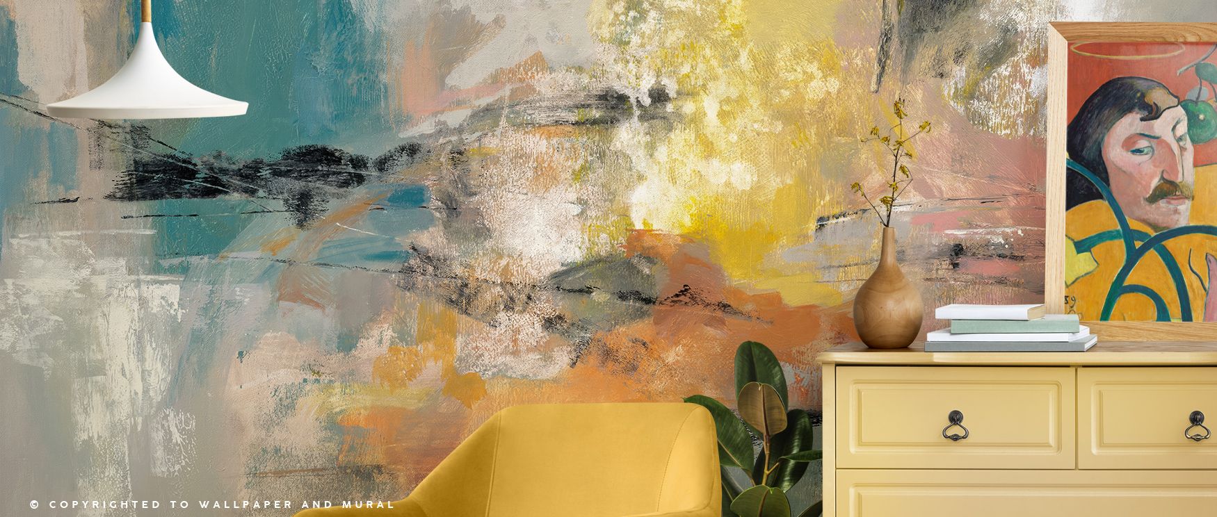 The Sea And Land Landscape on Canvas Wallpaper paints an eternal horizon where sea and soil converge, tones drifting across the surface like moving poetry, creating interiors of quiet reflection, allowing offices or personal retreats to resonate with rest