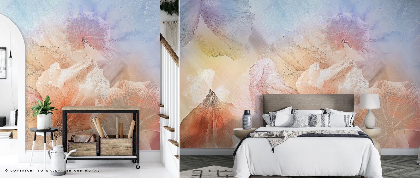 Blossoms touched by light emerge softly across the Silk & Light Blossoms with Delicate Elegance Wallpaper, their presence infusing living areas with calming radiance, enriching interiors with floral balance and poetic serenity that creates refined atmosph