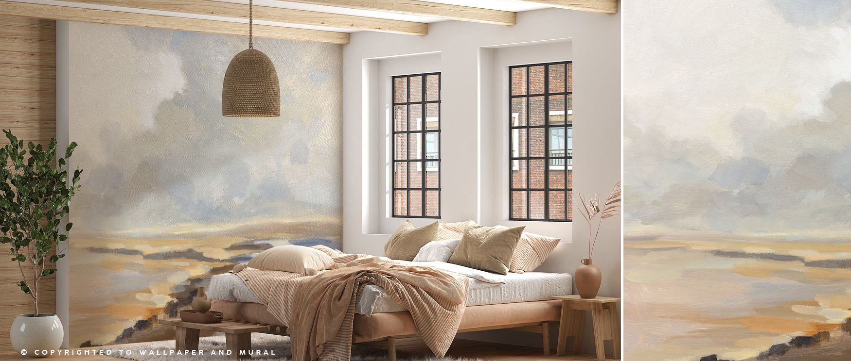 The drapes interiors in delicate tones, patterns moving like drifting skies, carrying calmness into living spaces where walls glow with quiet sophistication and harmony, surrounding them with silver elegance that resonates in timeless serenity. 