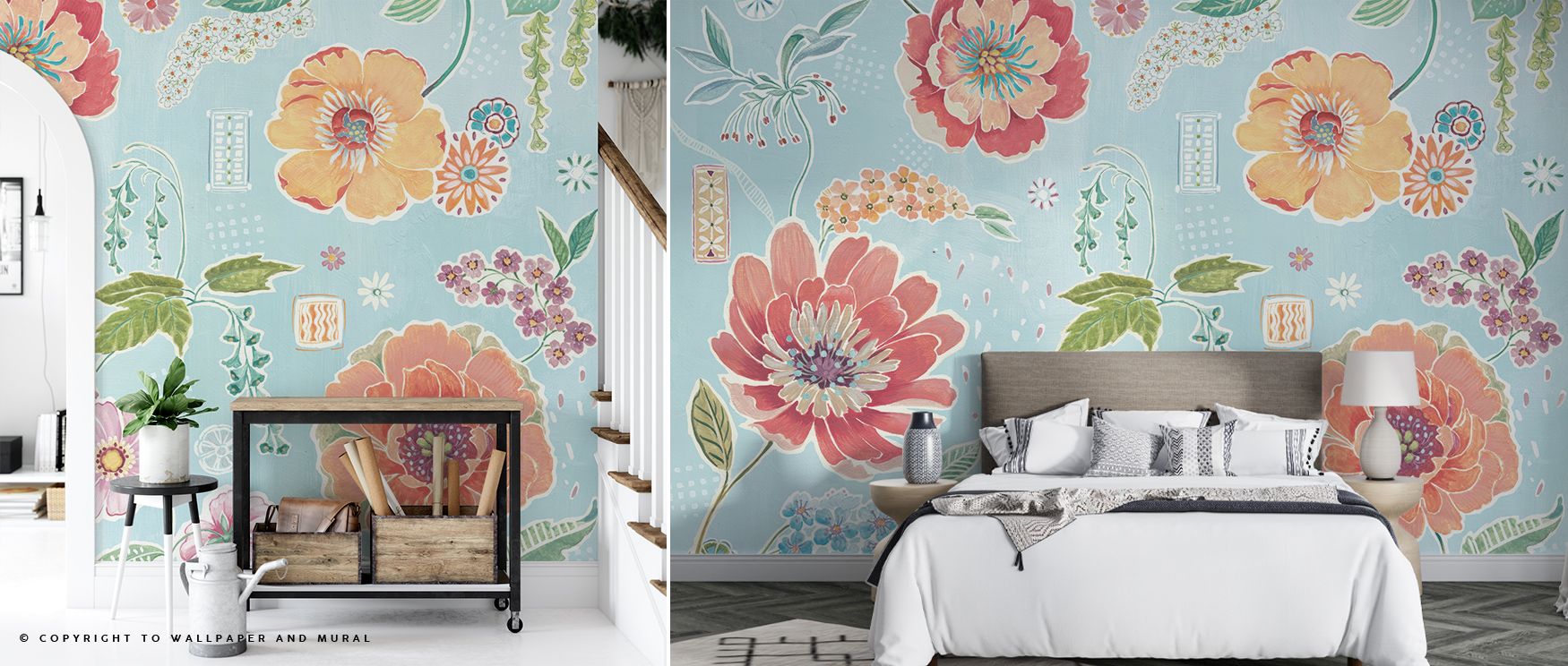 Blossoms shimmer across the Simple Blossom Floral Elegance Wallpaper, their forms flowing with quiet rhythm, carrying calmness into offices, surrounding interiors with floral delicacy and timeless elegance that creates refined sanctuaries alive with beaut