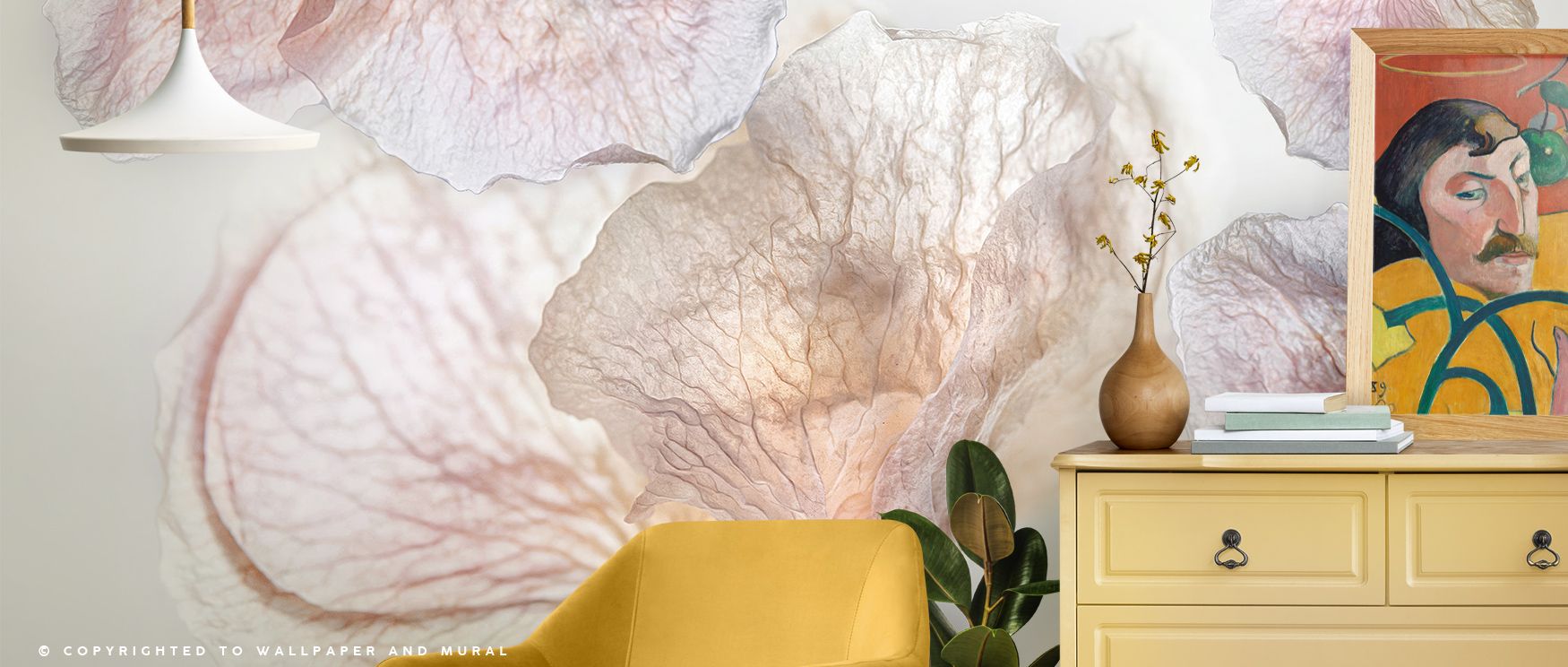 Natural calm expands across the Soft Embrace Gentle Floral Wall Art, blossoms shaded in delicate light, enriching bedrooms with serenity, interiors alive with harmony and walls transformed into luminous expressions of floral artistry. 
