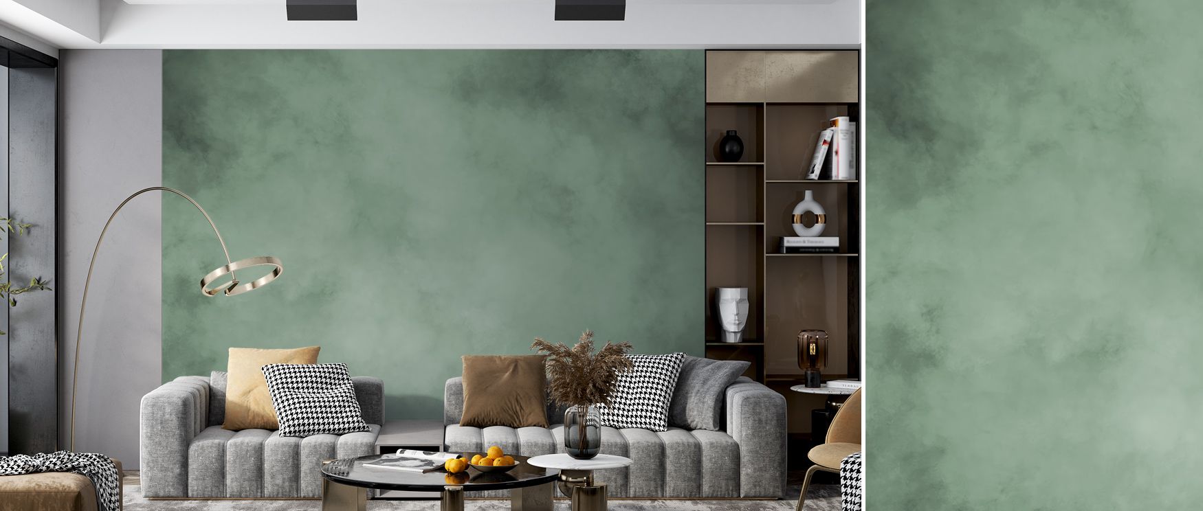 Atmospheric rhythm shapes the Soft Fog Moss Green Tranquil Wall Art, moss tones drifting like whispers of morning light, bedrooms glowing with poetic serenity and interiors enriched with artistry that transforms spaces into timeless visions of calm balanc