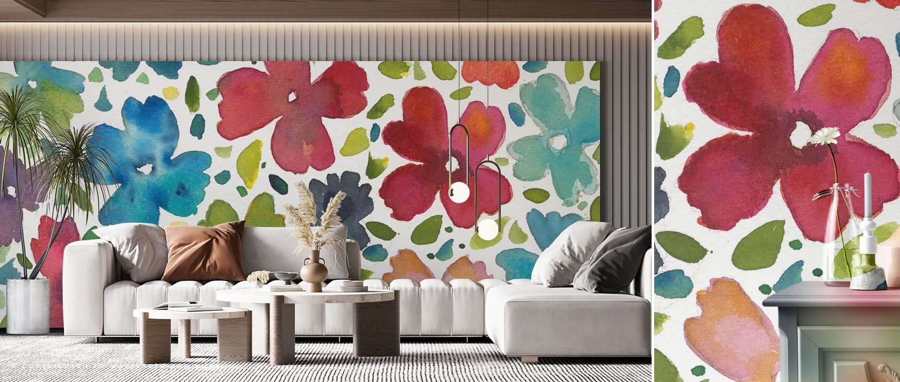 Colorful patterns expand in the Spring Joy IV Vibrant Floral Wall Art, blossoms painted in radiant tones, living areas enriched with floral charm, interiors filled with brightness, walls carrying seasonal resonance and playful elegance. 