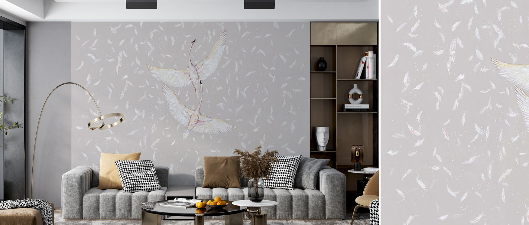 Swans Graceful Wall Art presents reflective harmony where soft tones and delicate movement meet in calm balance. Its muted palette conveys timeless stillness, inspiring restful atmospheres. The composition enriches interiors with serene elegance, making b