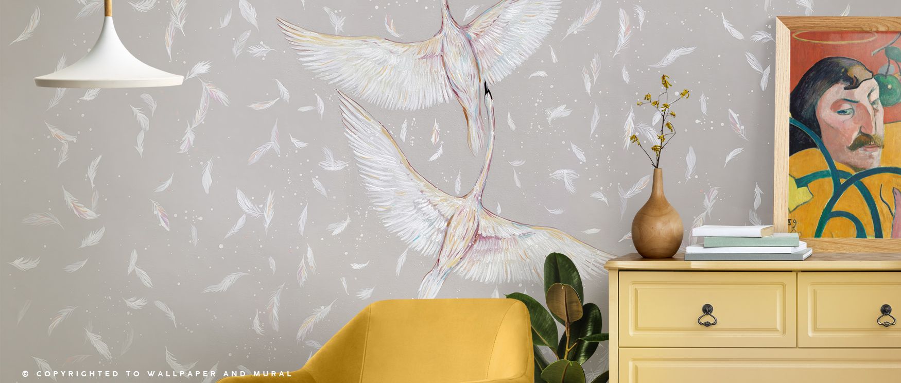 Swans Graceful Wall Art captures poetic stillness as delicate forms move in harmony across soft reflective waters. Its muted hues express refinement, offering an atmosphere of restful beauty. This elegant composition naturally complements bedrooms, living
