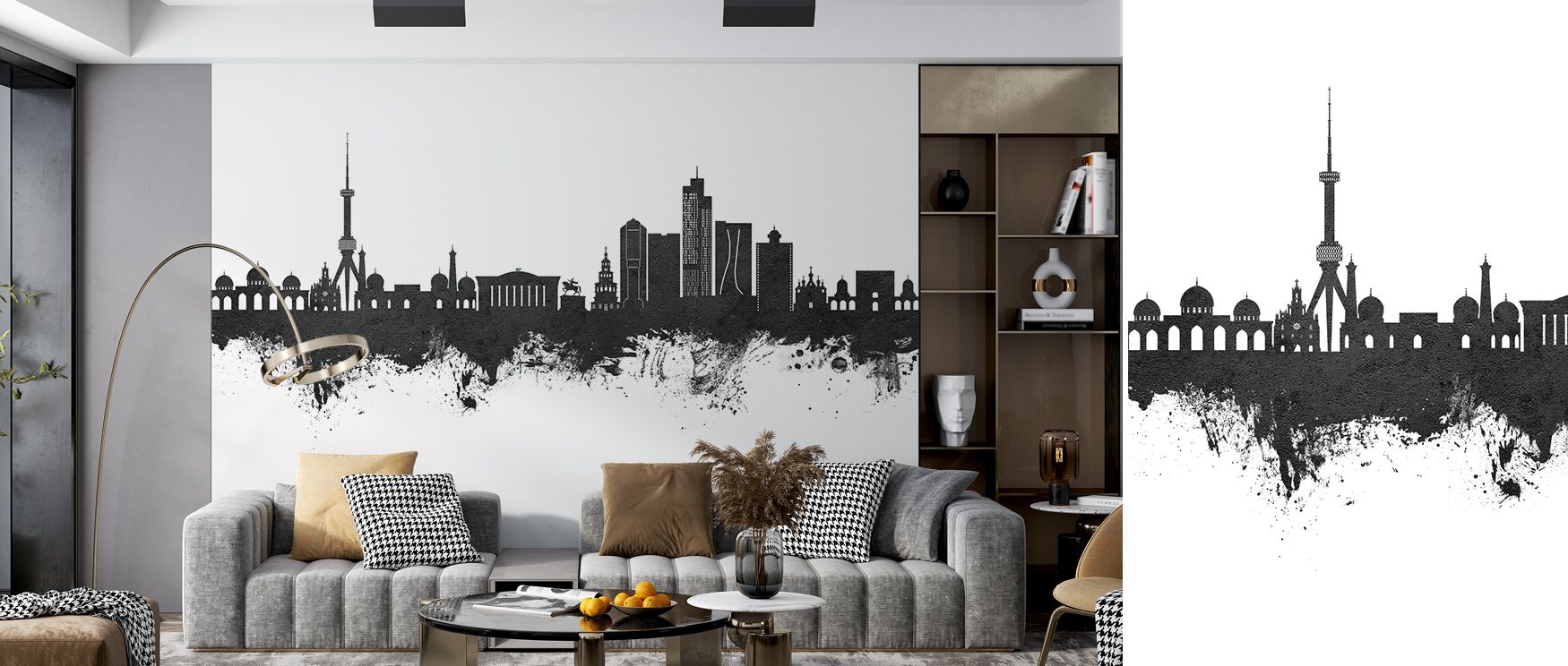 Tashkent Uzbekistan Skyline in Black & White Wallpaper embodies cultural brilliance through monochrome tones that highlight architectural detail. Its vision evokes timeless charm, offering an atmosphere of sophistication. This design naturally enhances be