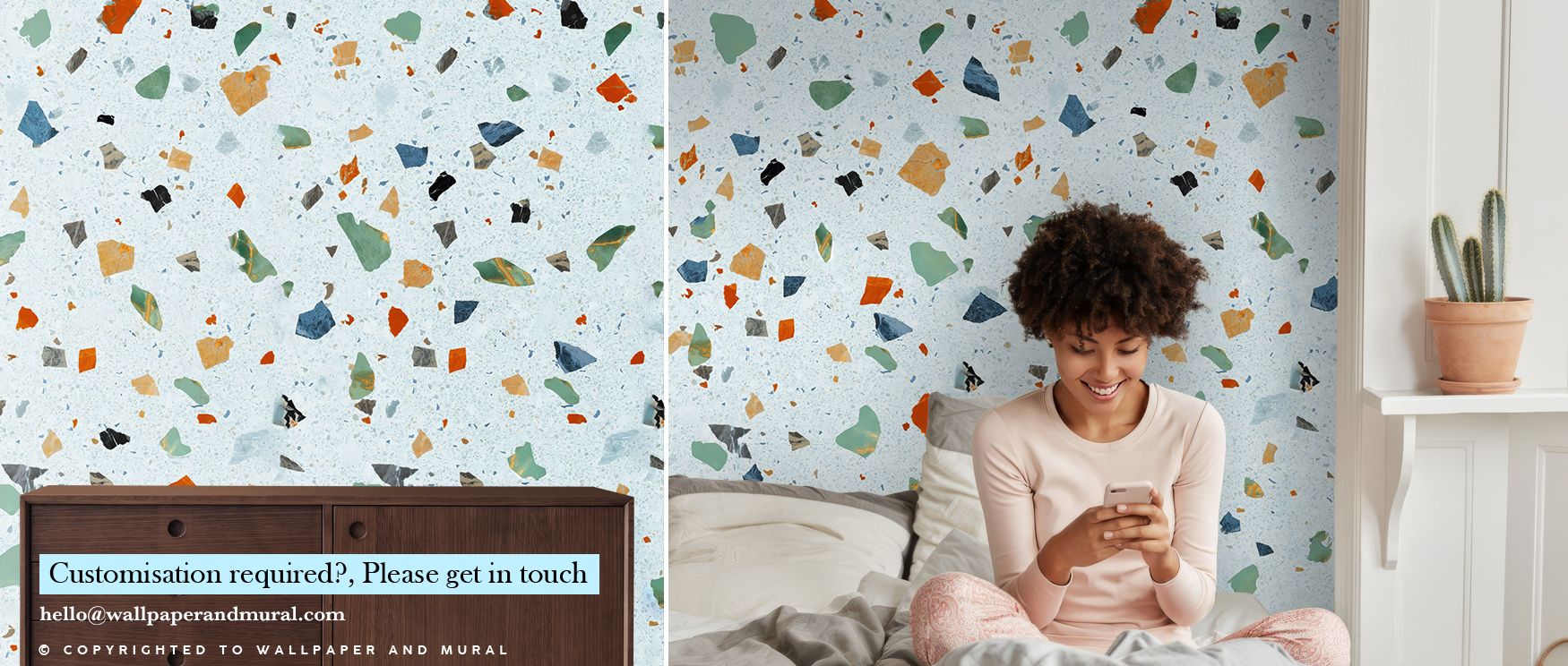 With rhythmic composition, the Terrazzo Multi, Ice Blue Modern Wall Art blends texture and shape, offering an interior presence that feels both bold and subtle, enriching spaces such as bedrooms, living rooms, or offices with a fresh contemporary spirit a