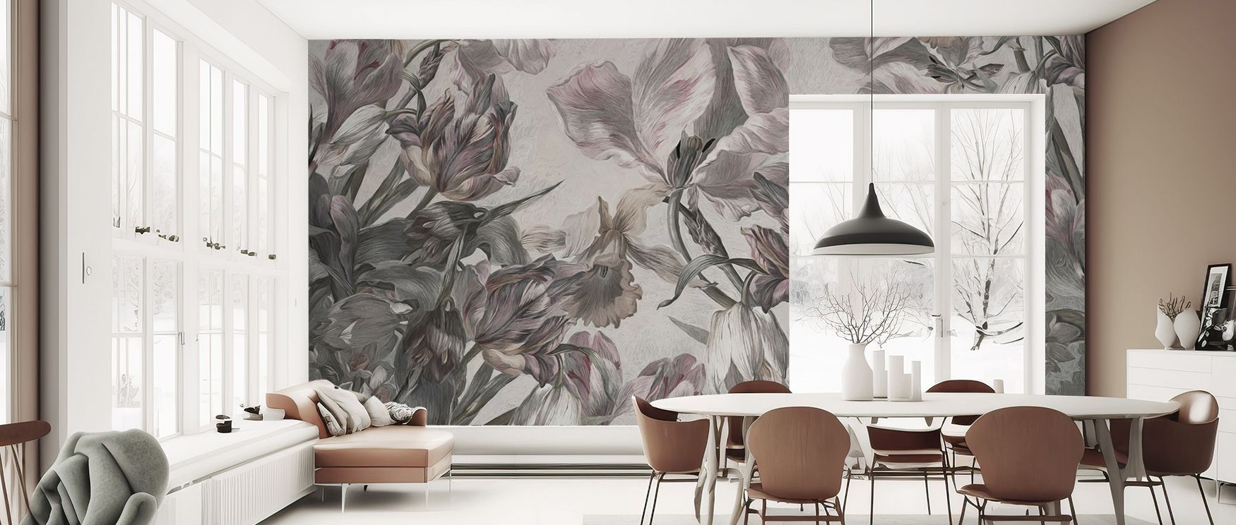 Blooming gardens come alive through the Tulips Feast Pink Vibrant Floral Wall Art, where tulips appear in waves of layered pink hues. Each petal flows with expressive curves, evoking fields swayed by gentle breezes. The lively energy resonates with cheerf