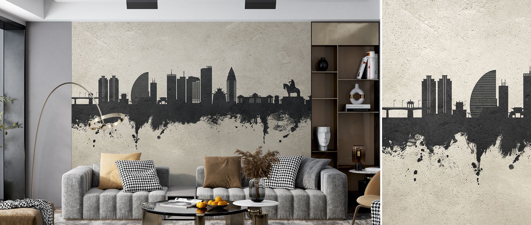 Elegance emerges in the Ulaanbaatar Mongolia Skyline in Concrete Wallpaper, where subdued hues reveal grandeur through simplicity. The composition mirrors the city’s vitality while grounding walls with refined texture. Balanced greys provide sophisticatio