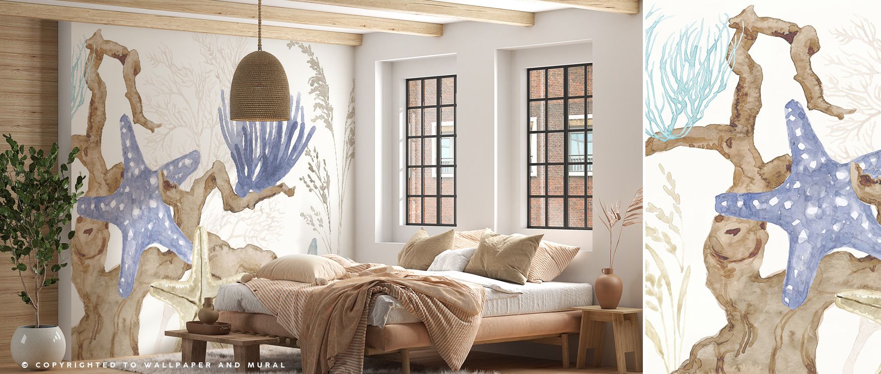 Under Water Serene Ocean Wall Art portrays a tranquil underwater scene with flowing textures, soft waves, and gentle blue tones, enhancing living rooms, bedrooms, or offices with serene natural beauty and peaceful ambiance. Light filters through the water