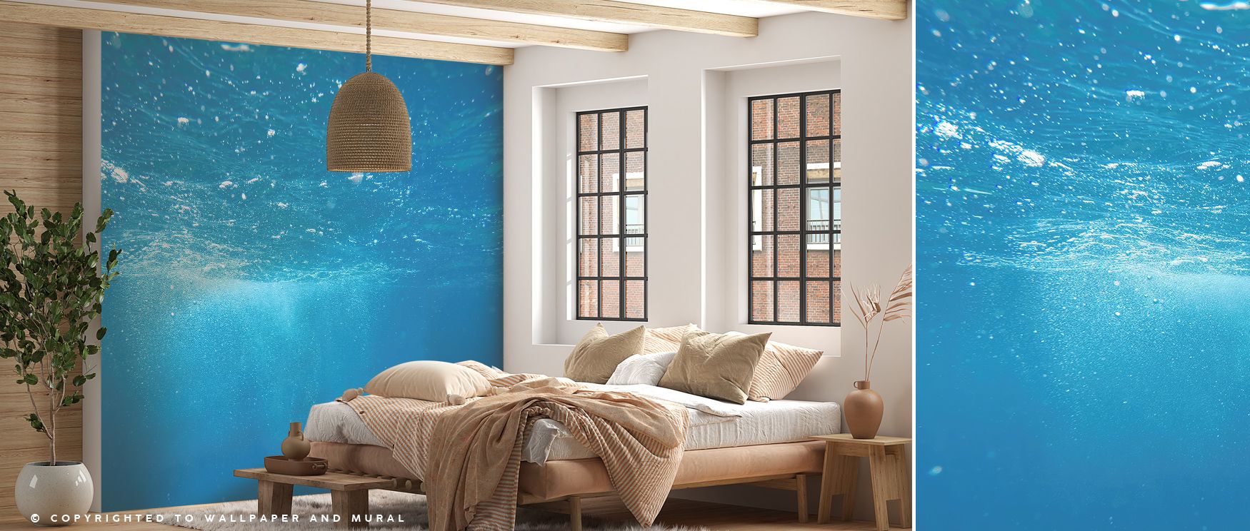 Underwater Serene Ocean Wall Art depicts gentle underwater currents, soft gradients of blue and aquamarine, and subtle textures that enhance living rooms, bedrooms, or offices with calm and refined aquatic beauty. The flow of water and interplay of light 