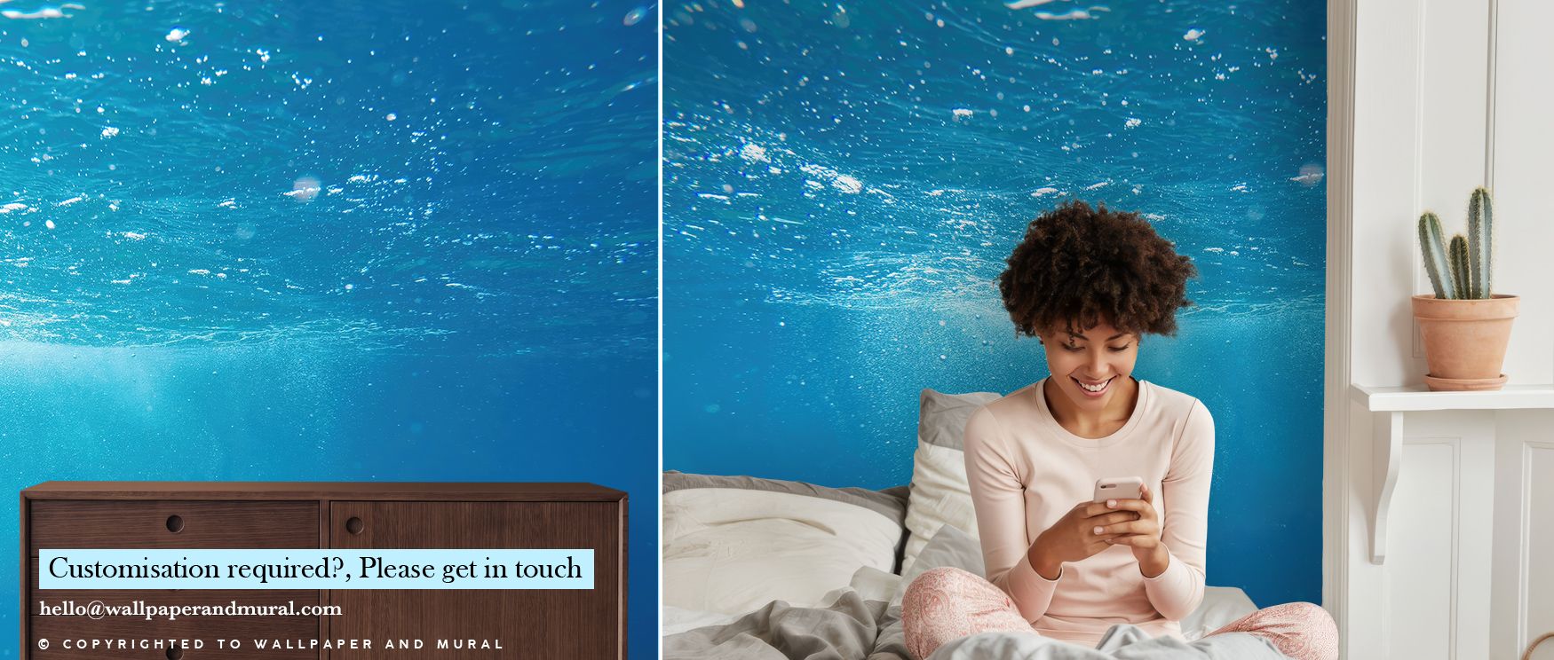 The composition in Underwater Serene Ocean Wall Art emphasizes gentle waves, soft light filtering, and realistic underwater textures, enhancing living rooms, bedrooms, or offices with a soothing, serene ambiance. The layered colors and subtle motion evoke