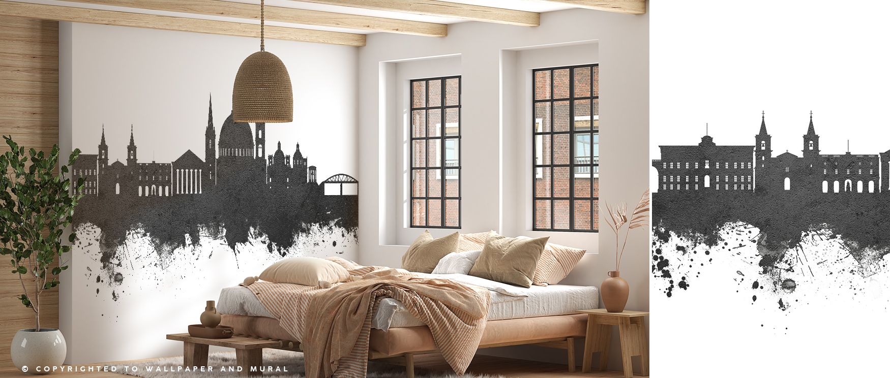 Heritage resonates in the Valletta Malta Skyline in Black & White Wallpaper, where buildings rise as bold silhouettes against pale skies. Its monochrome palette reflects dignity and elegance, turning interiors into spaces of cultural resonance. Perfect fo