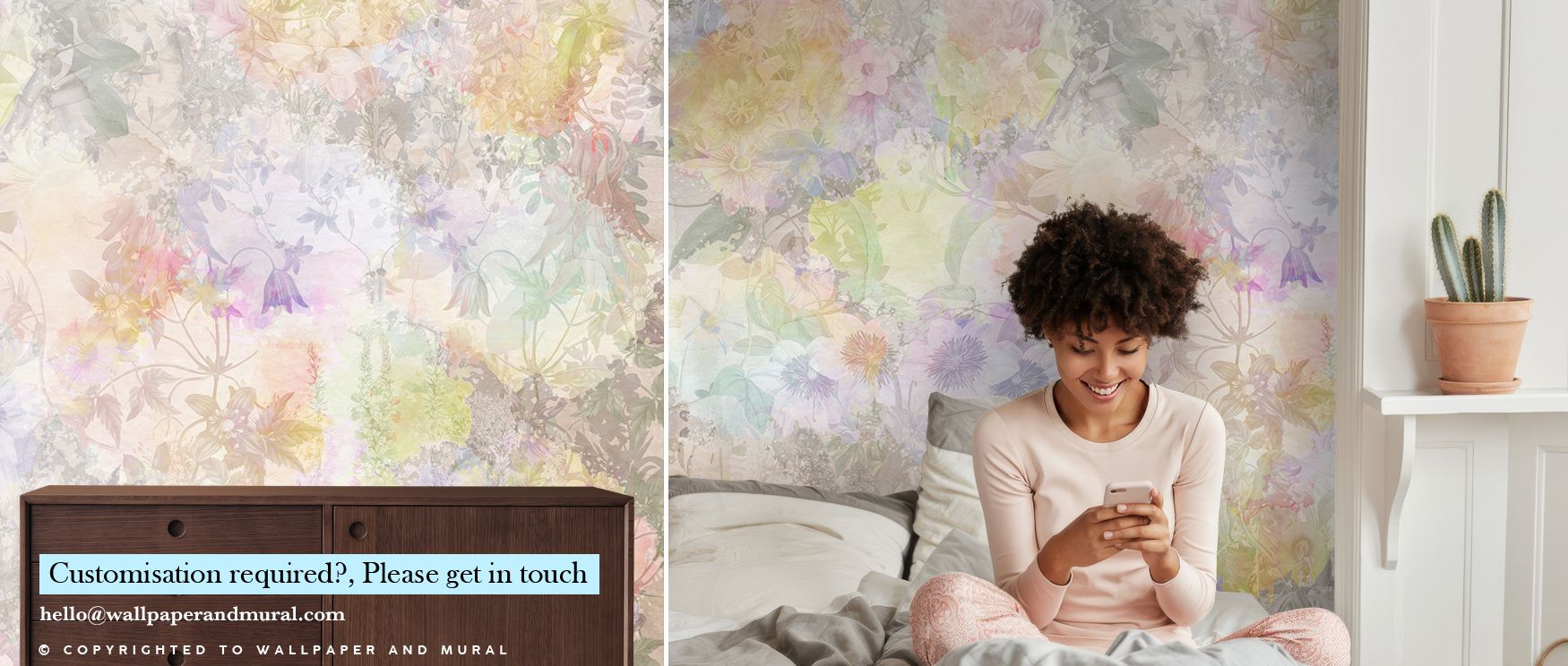In the Watercolor Garden Elegant Floral Wall Art, each bloom is carefully painted to convey softness, grace, and natural movement, enriching living rooms, bedrooms, or offices with a harmonious and calming atmosphere. The overlapping floral forms and gent