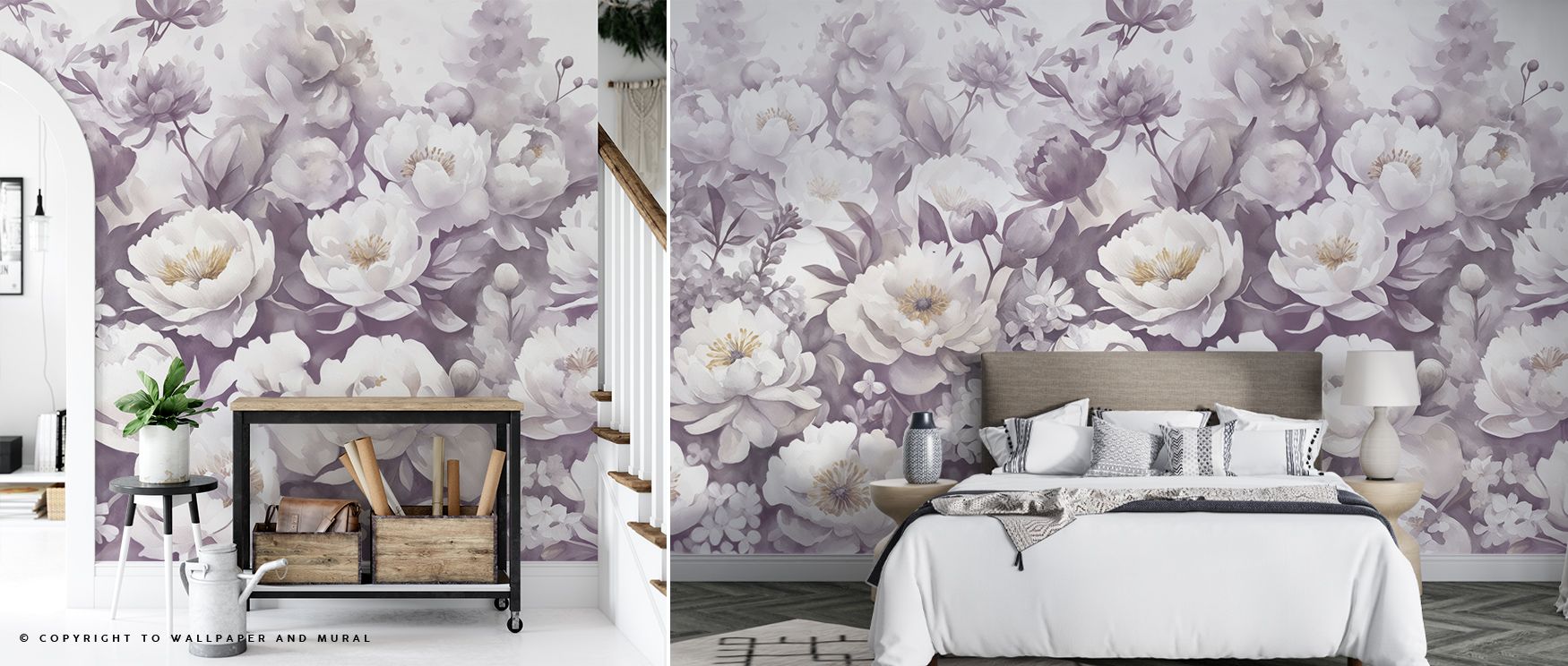 In the Watercolor Peonies Winter Floral Wall Art, petals overlap gracefully, and the nuanced color transitions provide visual depth and sophistication, creating a serene environment in living rooms, bedrooms, or offices. The delicate floral design fosters