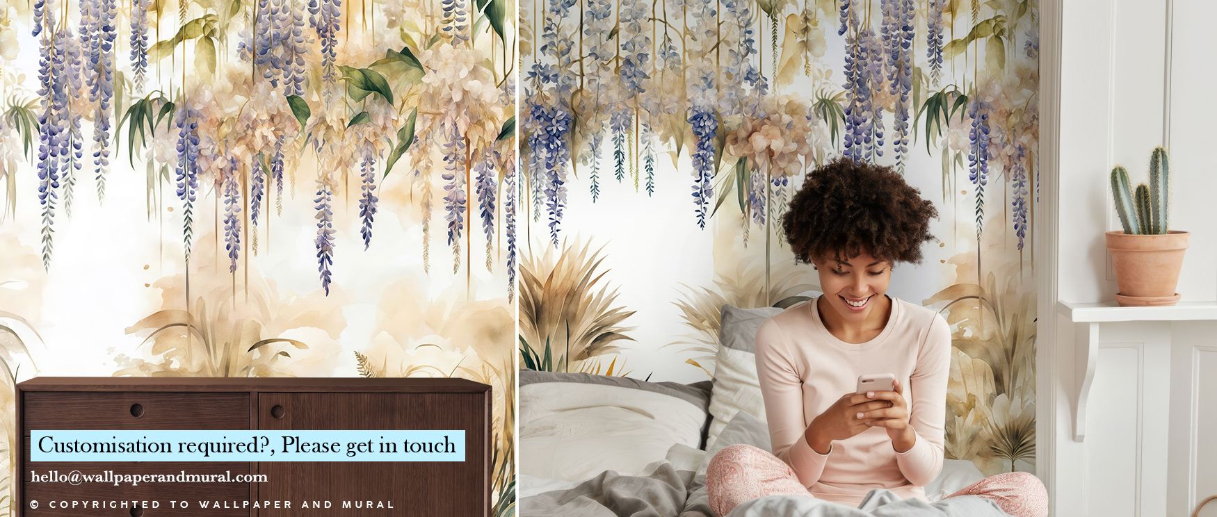 Cascading blossoms define the Wisteria Garden Vivid Floral Wall Art, where flowing details capture grace. Its design enriches interiors with atmosphere of calm refinement. Bedrooms, offices, or living areas glow with charm, filled with timeless artistry a