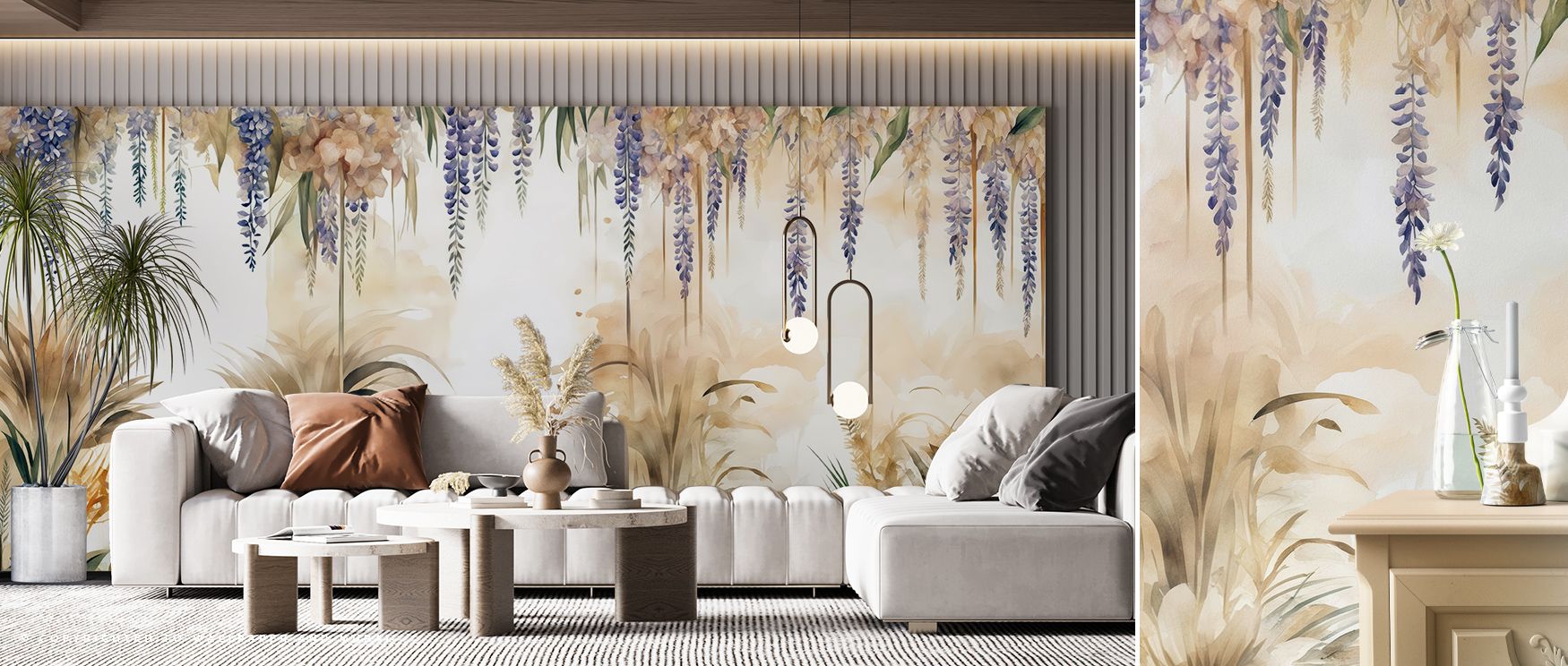Vibrant grace shines in the Wisteria Garden Vivid Floral Wall Art, where purple and green create balance. Its tones enrich interiors with atmosphere of serenity. Bedrooms, offices, or living spaces glow with refinement, filled with timeless artistry and n