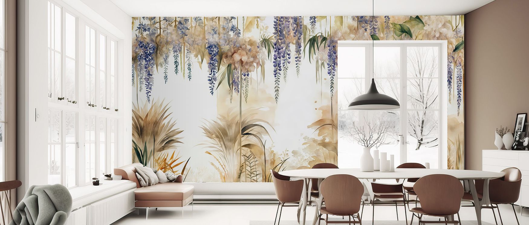 Poised calm flows from the Wisteria Garden Vivid Floral Wall Art, where blossoms create movement. Its tones enrich interiors with atmosphere of elegance. Bedrooms, living areas, or offices glow with resonance, filled with timeless artistry and floral grac