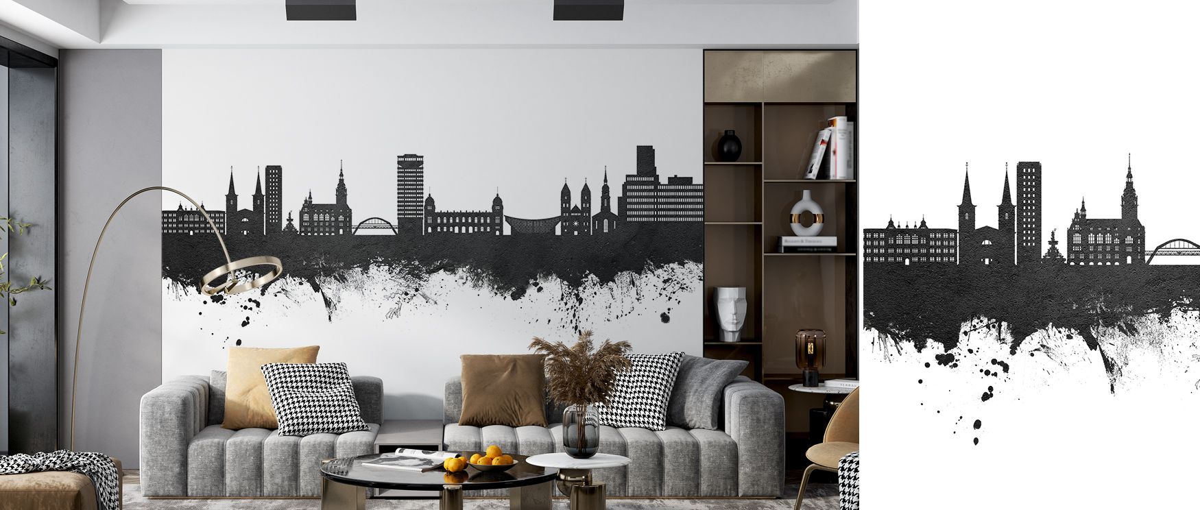 Poised balance defines the Wuppertal Germany Skyline in Black & White Wallpaper, where monochrome imagery conveys calm. Its tones enrich interiors with atmosphere of refinement. Bedrooms, offices, or living areas glow with sophistication, filled with time