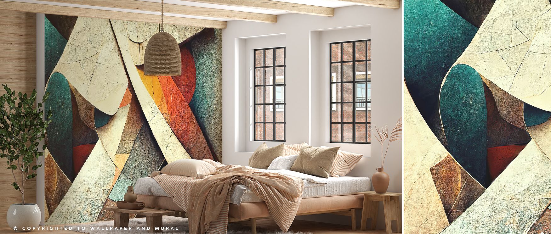 Abstract Textures Wall Mural presents layered patterns and dynamic textures that enhance living rooms, offices, or bedrooms with contemporary artistic sophistication. The interplay of geometric and organic shapes creates depth, movement, and visual intrig