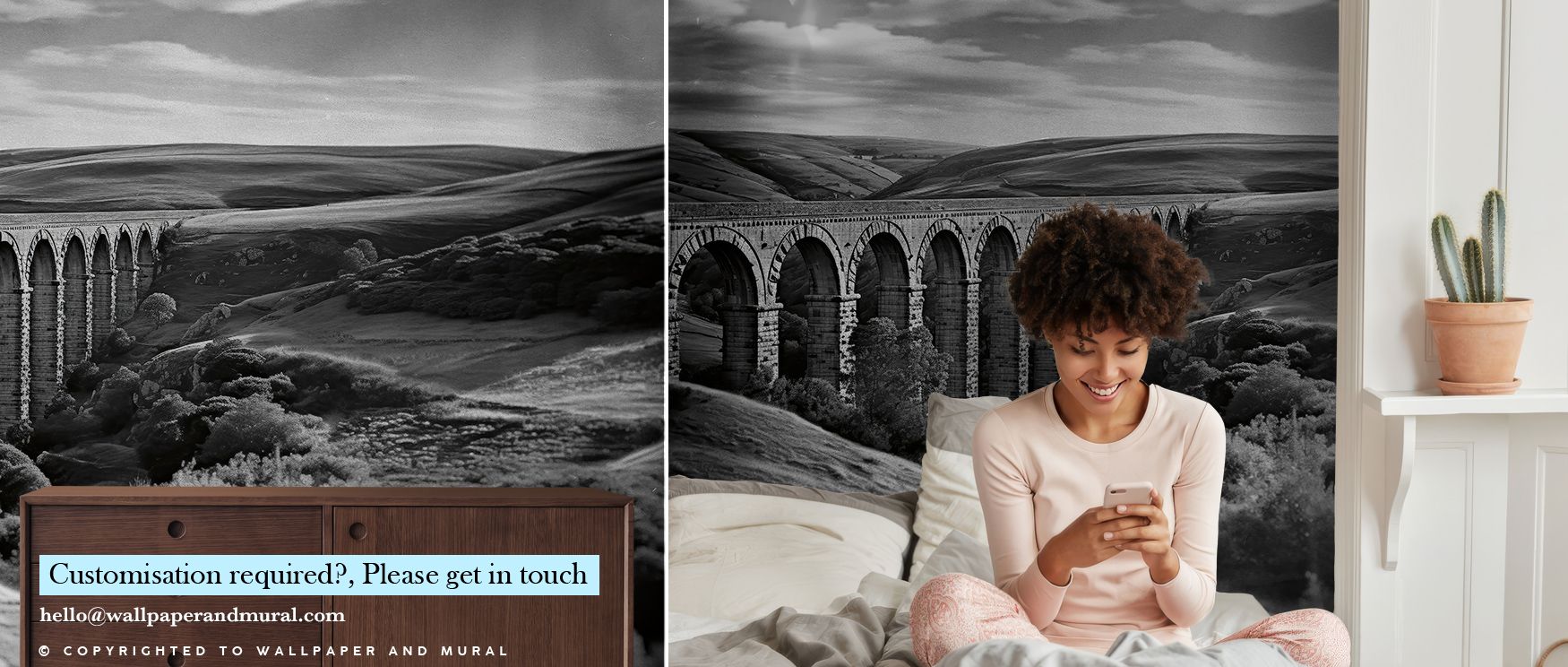 With intricate rendering of arches and classical symmetry, the Acqueduct III Wall Mural enriches living rooms, offices, or bedrooms with historical charm and refined elegance. The muted palette and detailed textures create depth, evoking timeless architec