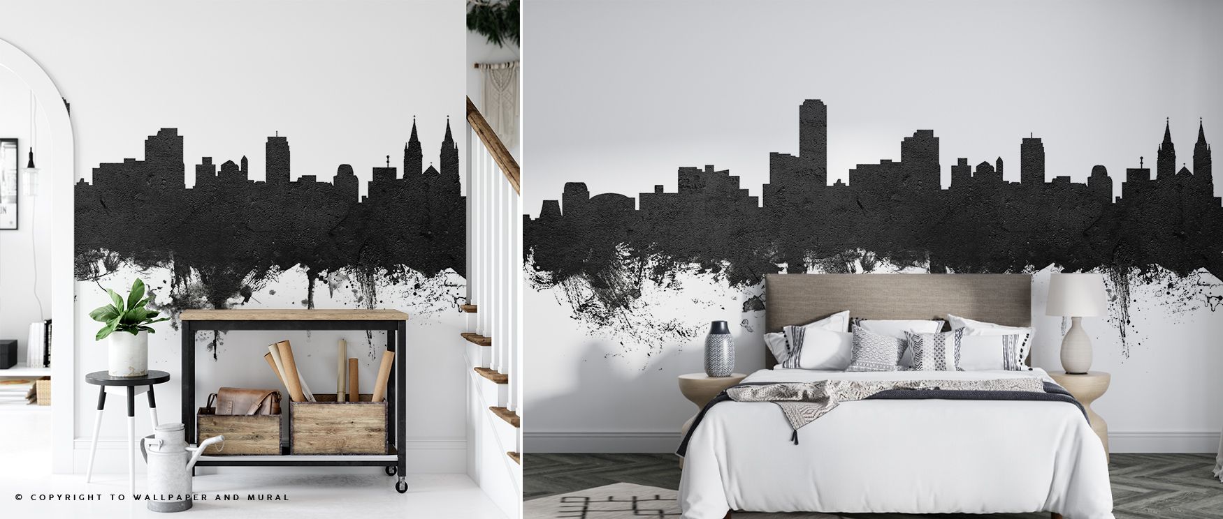 The skyline composition in the Adelaide Australia Skyline Wall Mural highlights architectural precision and refined contrast, enhancing living rooms, bedrooms, or offices with sophistication and depth. Its monochrome tones convey cultural elegance and tim