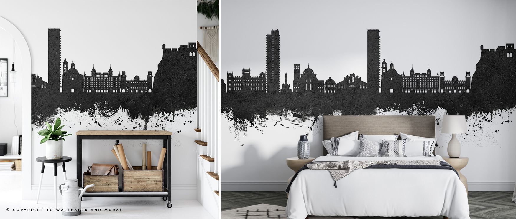 The Alicante Spain Skyline Wall Mural enriches interiors with cultural charm and architectural refinement, making living rooms, bedrooms, or offices feel elegant and timeless. Its detailed composition and monochromatic tones offer sophistication and balan