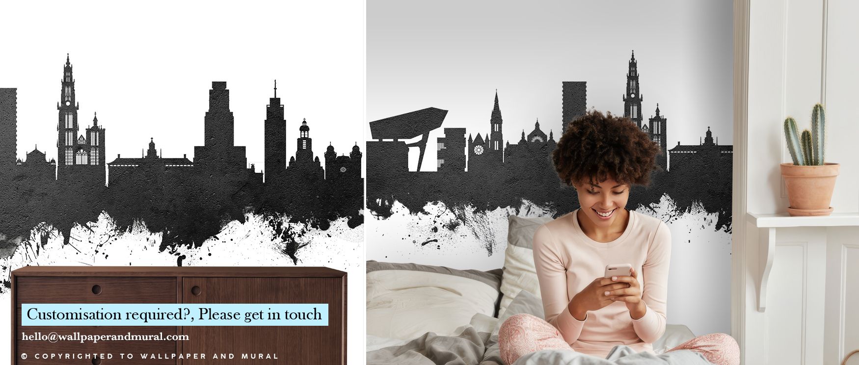 The Antwerp Belgium Skyline Wallpaper emphasizes perspective and structural form, enhancing living rooms, bedrooms, or offices with refined city charm. Its monochrome tones add timeless elegance and balanced contrast, enriching walls with sophistication. 