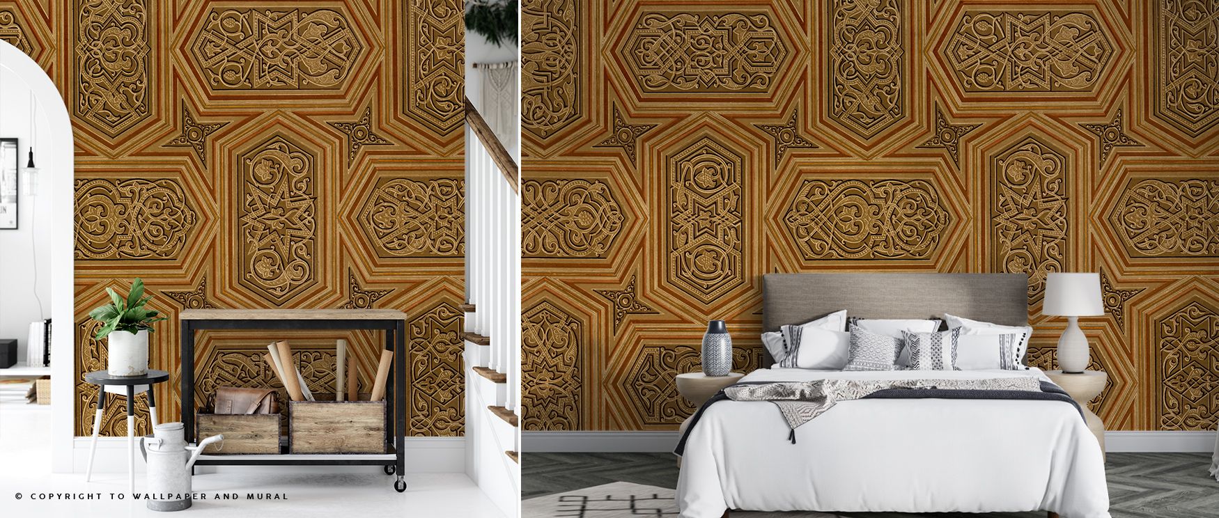 Layers of detail shine in the Arabe Dreams No. 92 Wallpaper, capturing the magic of Arabian-inspired artistry. Its silver palette radiates sophistication, allowing a living room, bedroom, or office to glow with exotic beauty, serenity, and a refined atmos