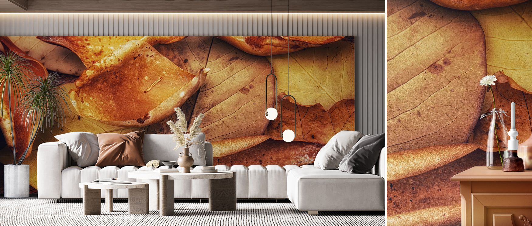 Autumn-inspired refinement flows in the Autumn Mood Wallpaper, where seasonal tones create comfort and balance. This design enriches living rooms, bedrooms, or offices with charm, elegance, and the natural grace of fall’s palette. 