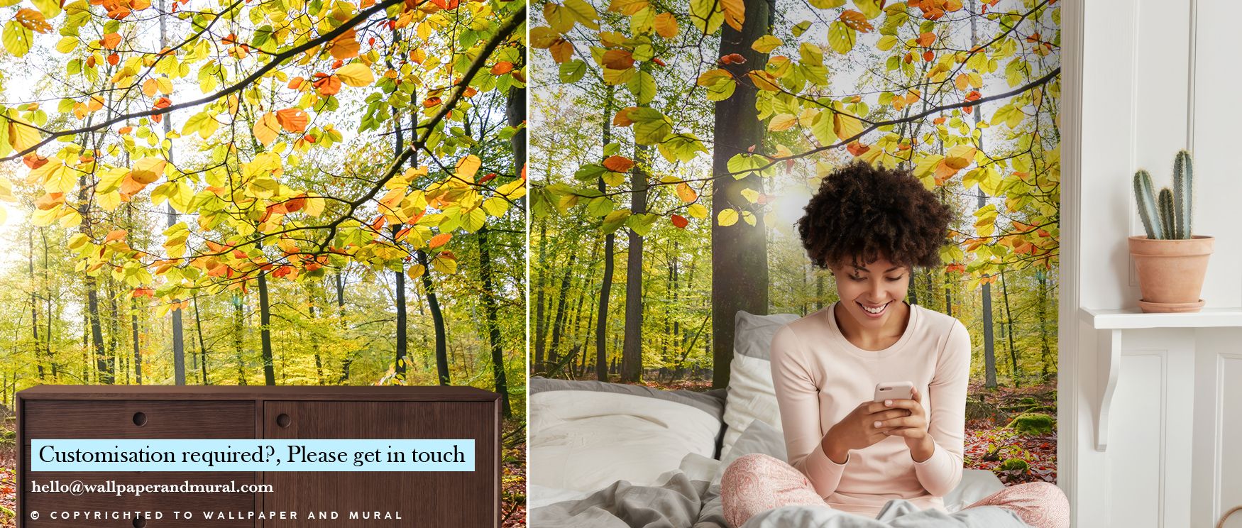 A luminous glow defines the Autumn Sun Wallpaper, where golden tones highlight seasonal charm. This radiant design enriches living rooms, bedrooms, or offices with warmth, elegance, and natural refinement, turning interiors into cozy retreats filled with 