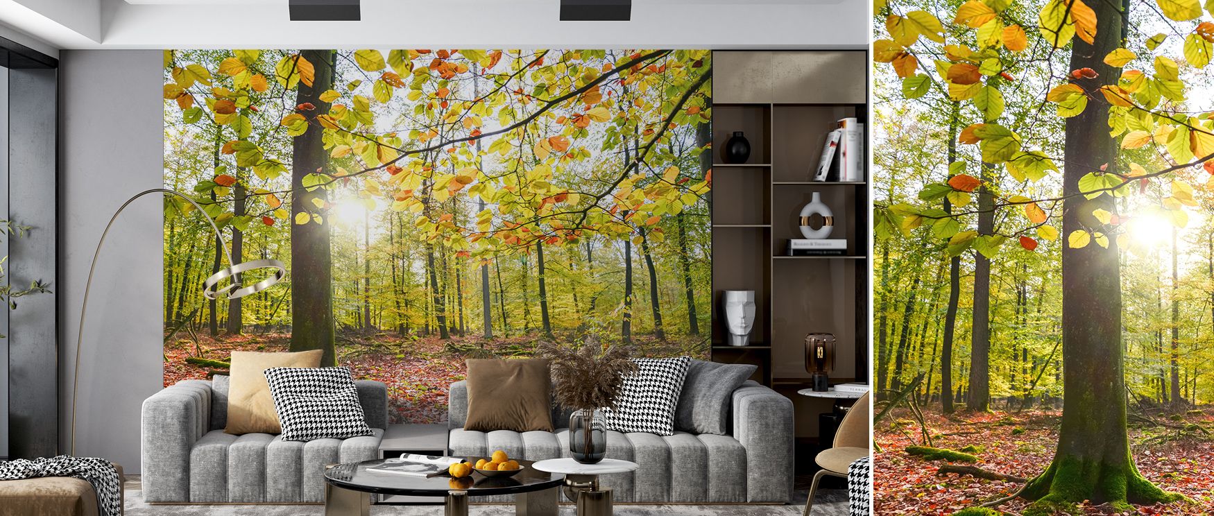 The Autumn Sun Wallpaper glows with seasonal charm, where tones of amber enrich interiors with elegance. Perfect for living rooms, bedrooms, or offices, it adds comfort, refinement, and warmth inspired by autumn. Its beauty ensures walls radiate sophistic