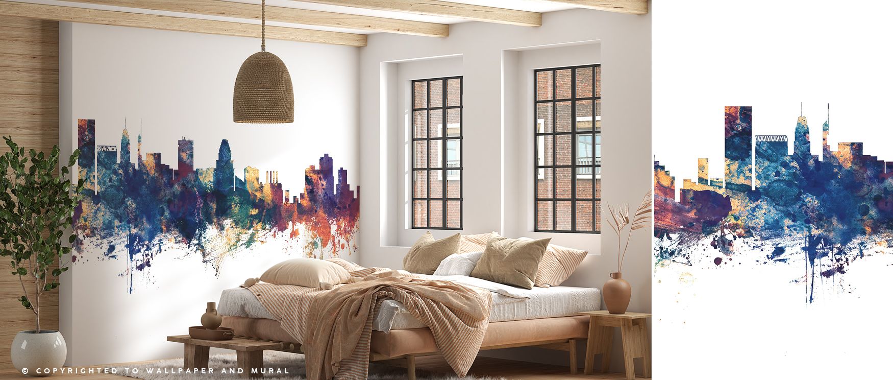 Iconic artistry radiates in the Baltimore Skyline Blue & Bronze Wallpaper, glowing with heritage and refinement. It enriches living rooms, bedrooms, or offices with balance, charm, and strength, capturing the beauty of Baltimore’s skyline in luminous bron