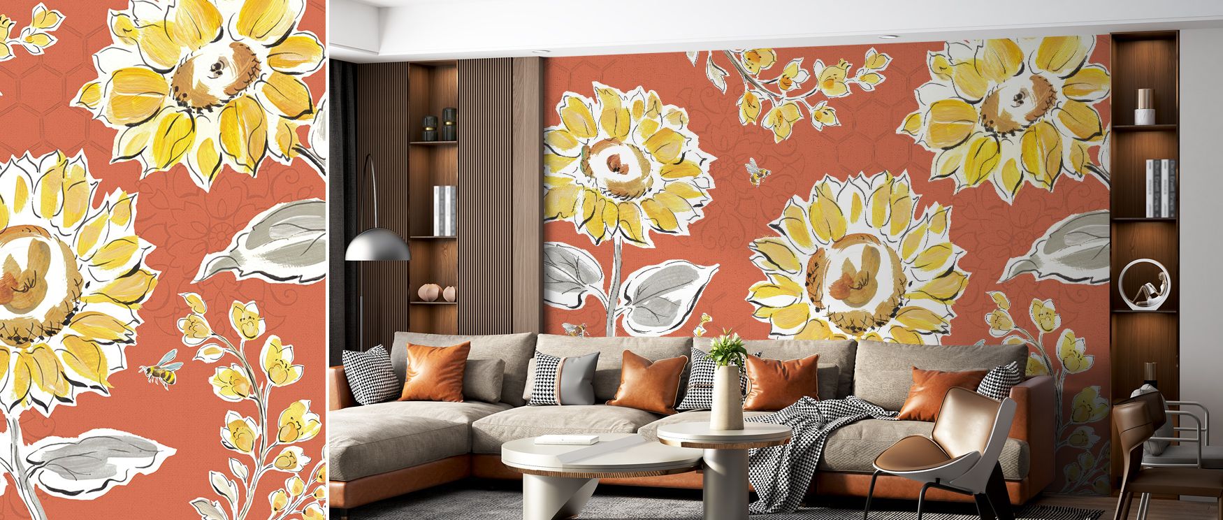 Delight shines in the Bee Happy II Wallpaper, capturing whimsical tones that enrich interiors with charm. It enhances nurseries, bedrooms, or playful interiors with joy and refinement, creating cheerful atmospheres filled with artistry and warmth. 