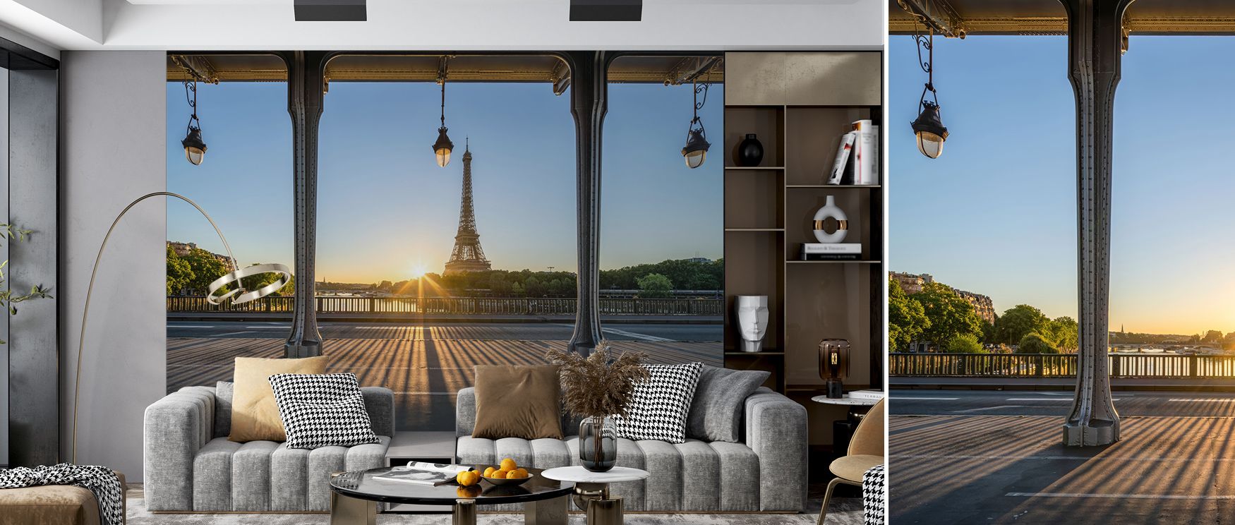 Through refined detail and gentle contrasts, the Bir-Hakeim Views Iconic Parisian Bridge Wallpaper reflects the heritage of Paris. Its design enhances interiors with quiet strength and atmosphere. Perfect for a living room, bedroom, or office, it turns wa