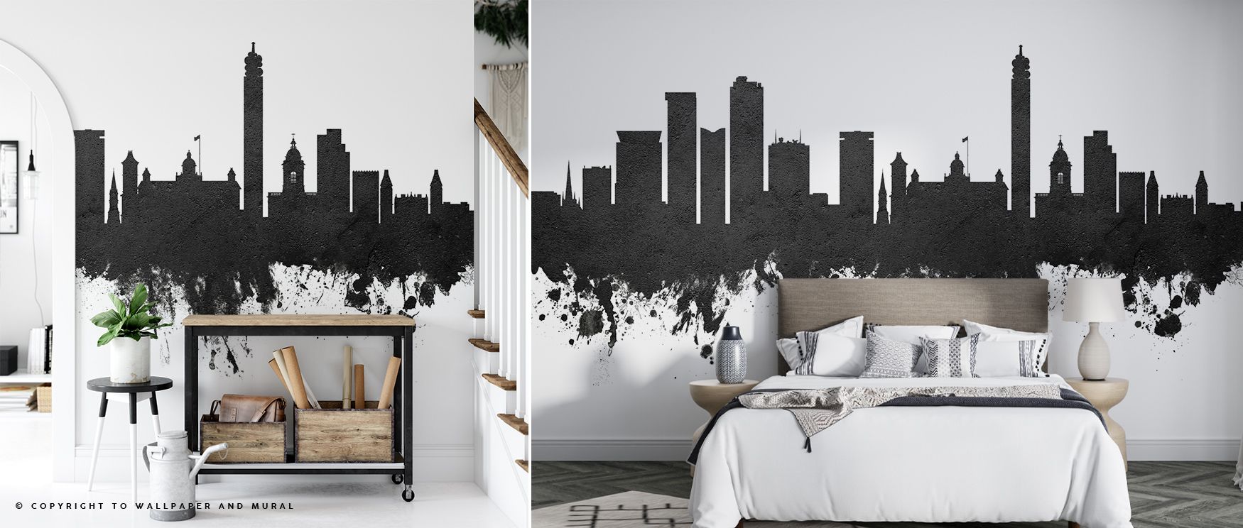The Birmingham England Skyline Black & White Wallpaper transforms walls into cityscapes of cultural memory, a refined design that elevates living room, bedroom, or office interiors with artistry and timeless heritage. 