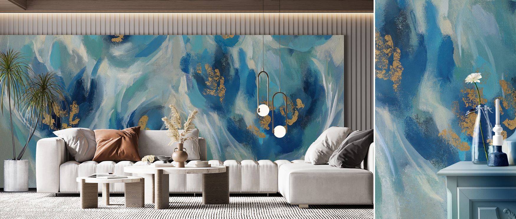 Blue Fairies Wallpaper embodies delight where figures glow softly in balance. The design enriches a nursery, bedroom, or playful living room with atmosphere of refinement, artistry, and charm, surrounding interiors with fantasy and whimsy. 