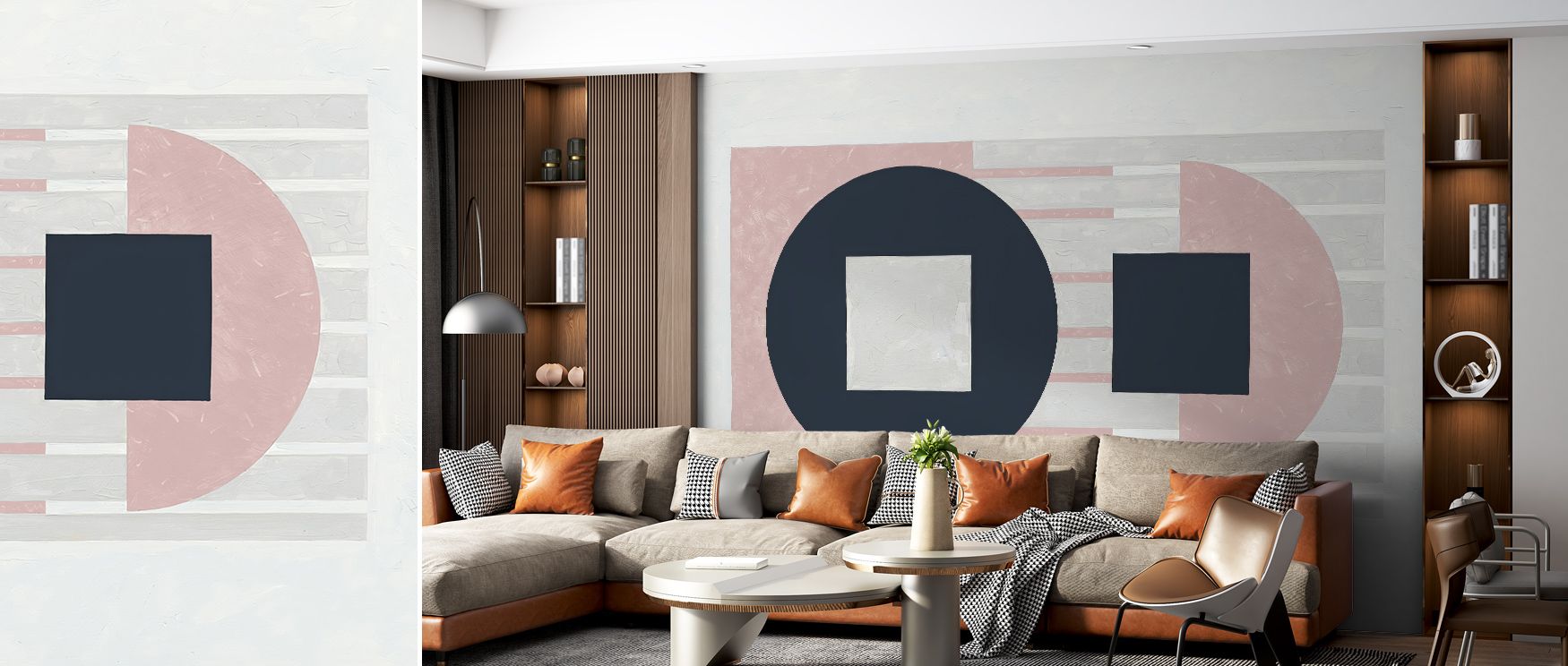 Blue Speaking Wallpaper radiates serenity where abstract tones create balance. The design enriches a living room, bedroom, or office with resonance, artistry, and cultural resonance, surrounding interiors with atmosphere of calm. 