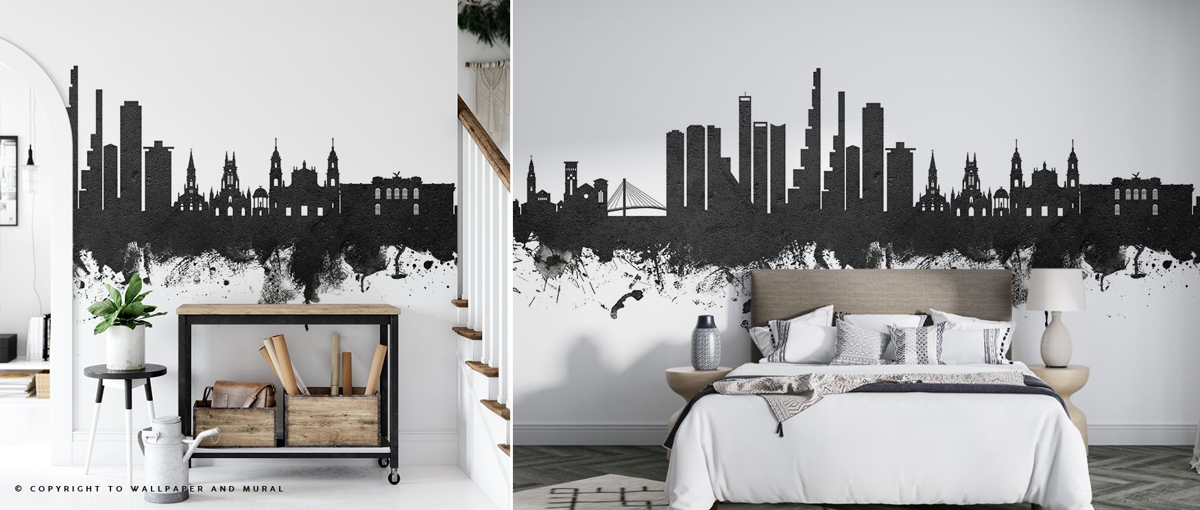 Bogotá Colombia Skyline Black & White Wallpaper reflects refinement where minimal tones highlight rhythm across walls. This design enriches a living room, bedroom, or office with resonance, artistry, and heritage, surrounding interiors with sophistication