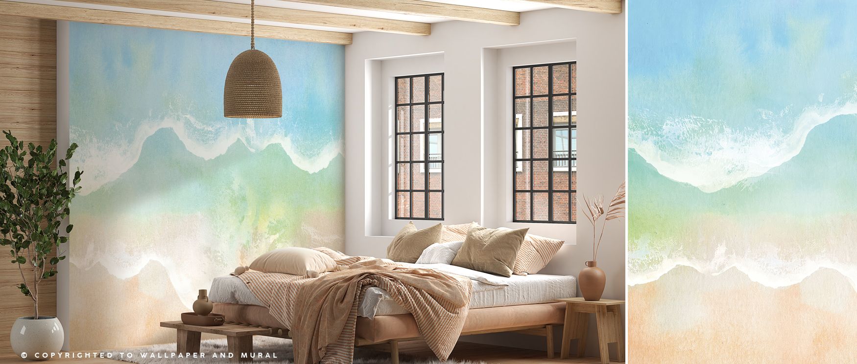 Breeeeeze Wallpaper captures the sensation of air in motion, where flowing lines create rhythm and lightness across walls. The design radiates freshness, surrounding a living room, bedroom, or office with atmosphere that feels alive, invigorating interior