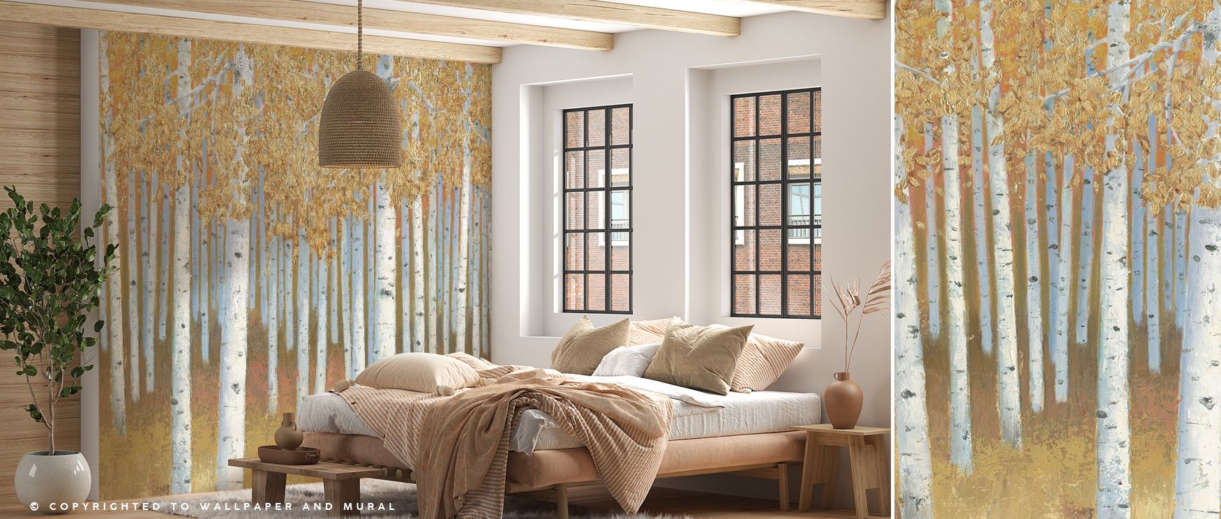 Bright Forest I Wallpaper captures woodland vibrancy through lush green tones layered in rhythmic composition. The design radiates freshness and calm, surrounding a living room, bedroom, or office with atmosphere of vitality and serenity. It becomes an im