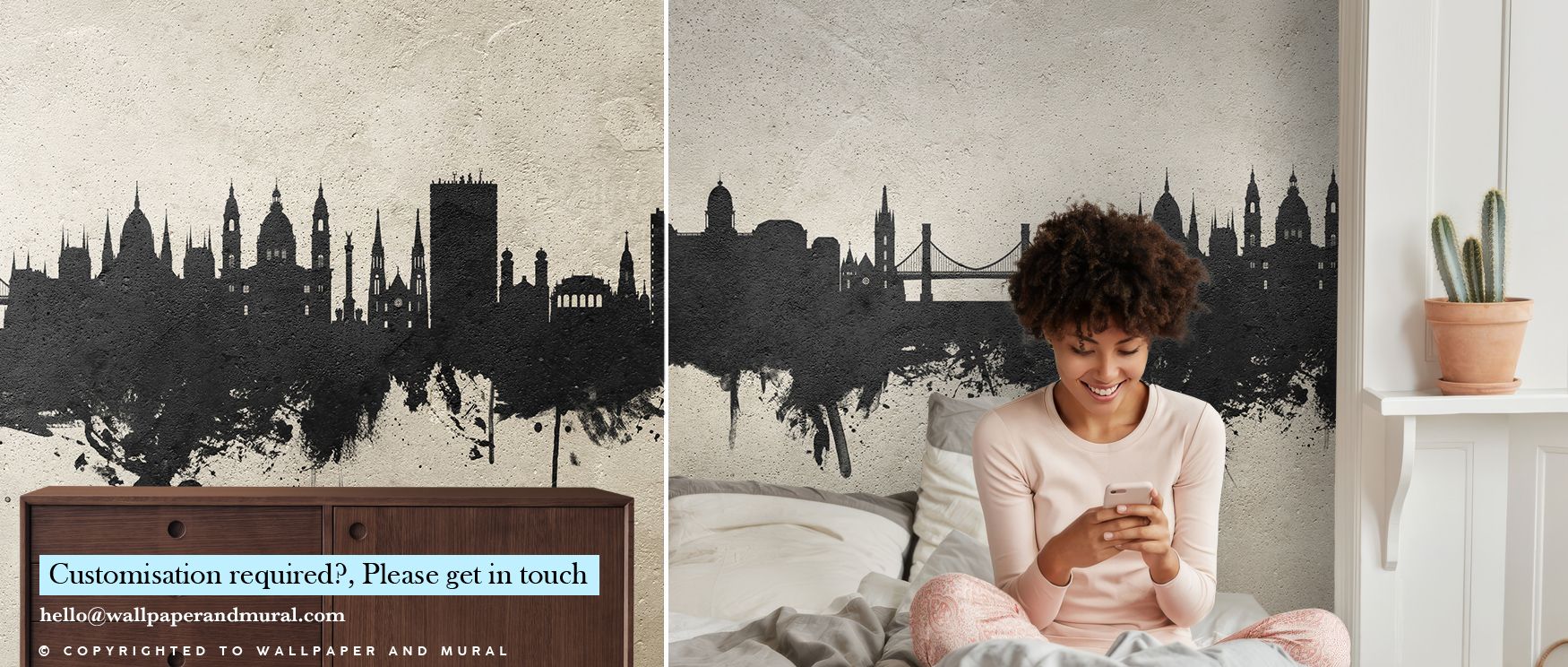 Budapest Skyline Concrete Wallpaper reflects heritage through modern tones, where silhouettes rise with rhythm across textured detail. The design enriches a living room, bedroom, or office with cultural resonance, offering interiors refinement and timeles