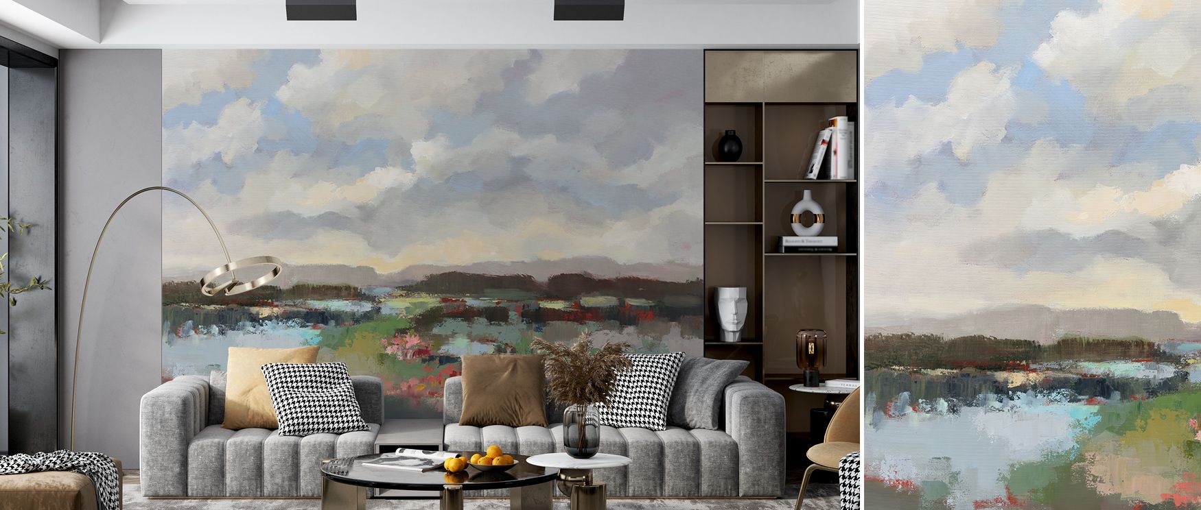 In By the Lake Wallpaper, tranquil tones create atmosphere rooted in harmony. The design enriches a living room, bedroom, or office with serenity and refinement, offering interiors rhythm that turns walls into cultural statements of calm artistry. 