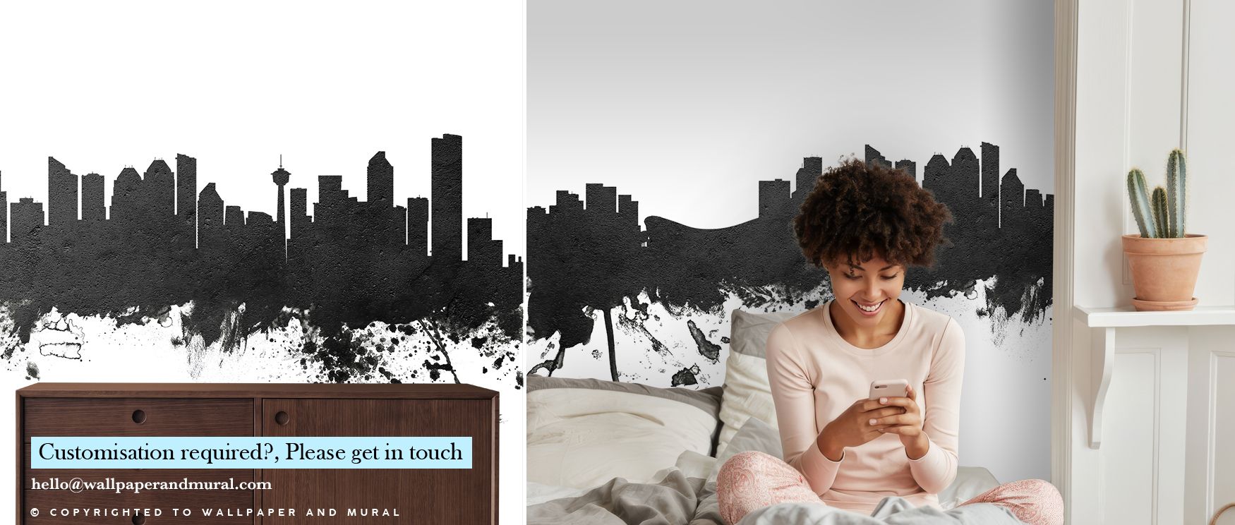 Calgary Canada Skyline Black & White Wallpaper reflects cultural pride through timeless tones, surrounding interiors with rhythm and resonance. This design enriches a living room, bedroom, or office with artistry and refinement, offering atmosphere rooted
