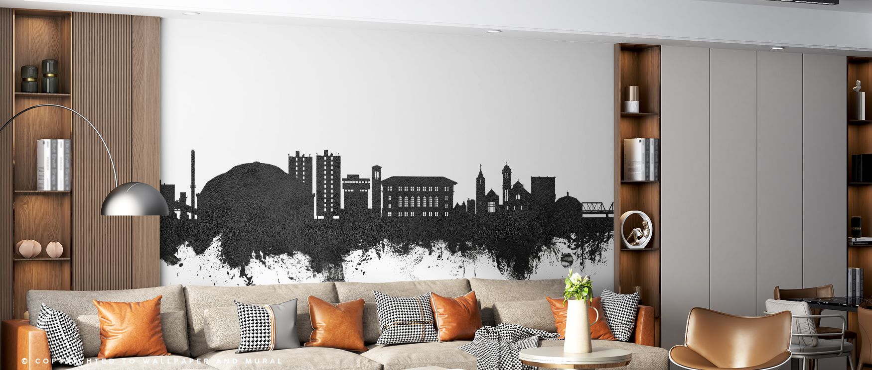 Through clarity and rhythm, Cedar Falls Iowa Skyline Black & White Wallpaper conveys strength and artistry. The design enriches a living room, bedroom, or office with refinement, resonance, and timeless sophistication, offering walls cultural presence. 